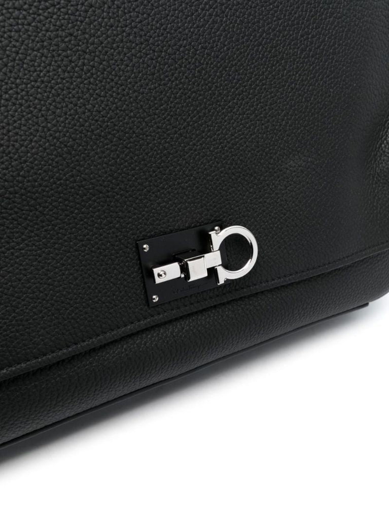 Black Studio Leather Cross Body Bag