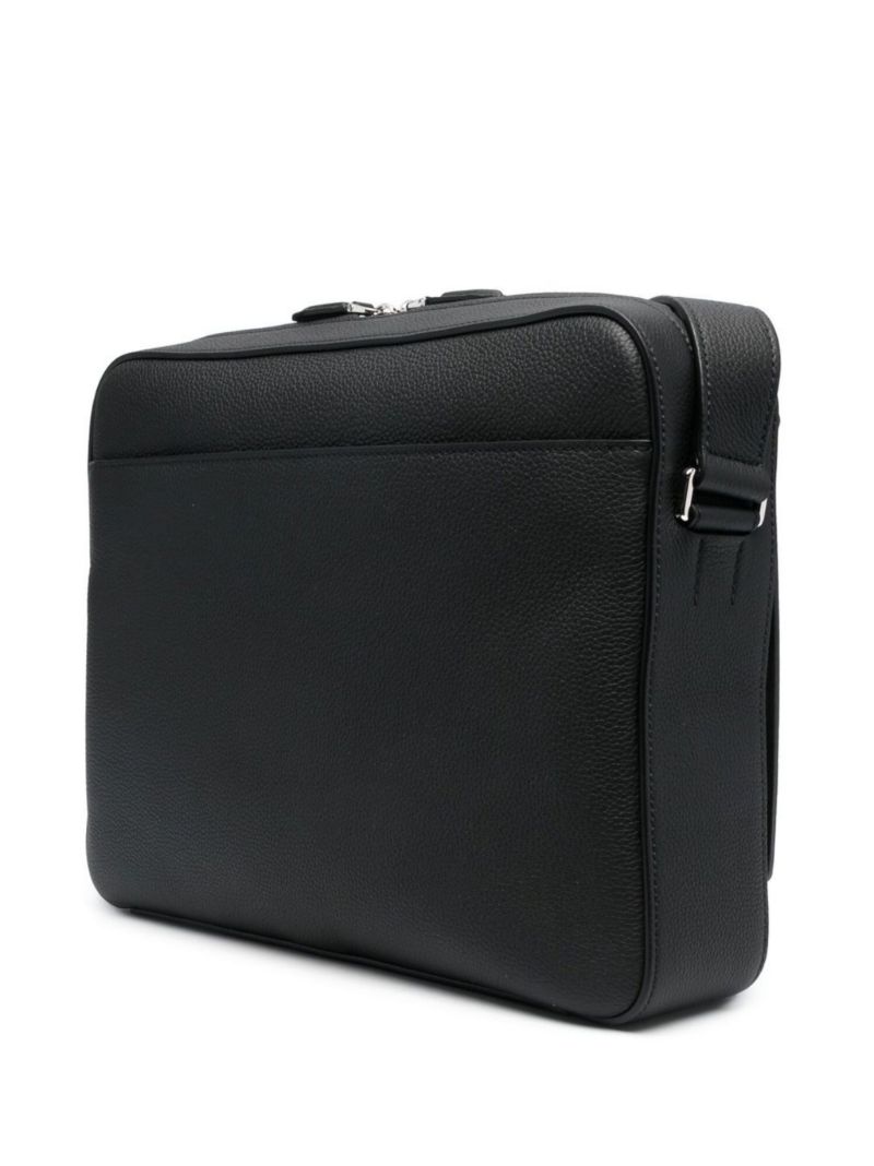Black Studio Leather Cross Body Bag