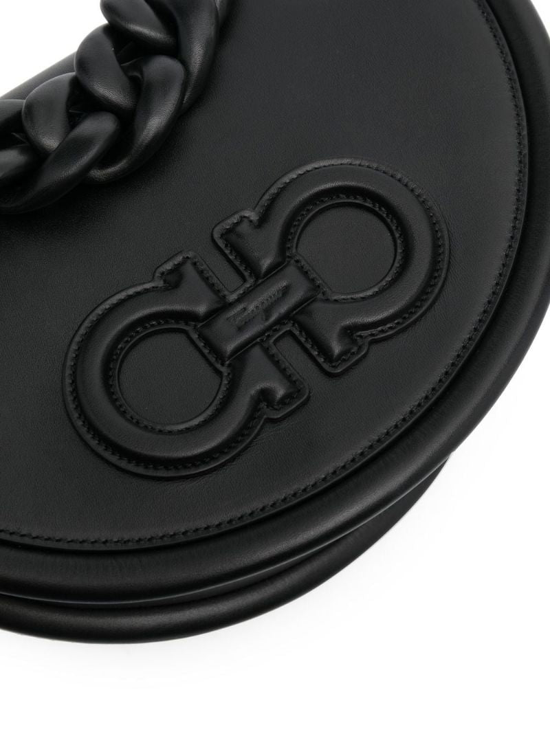 Black Aura Leather Cross Body Bag