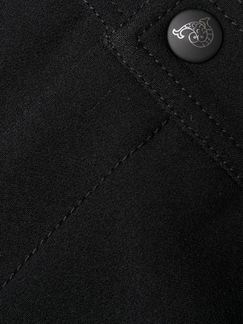 Black Marmo-print Flared Trousers