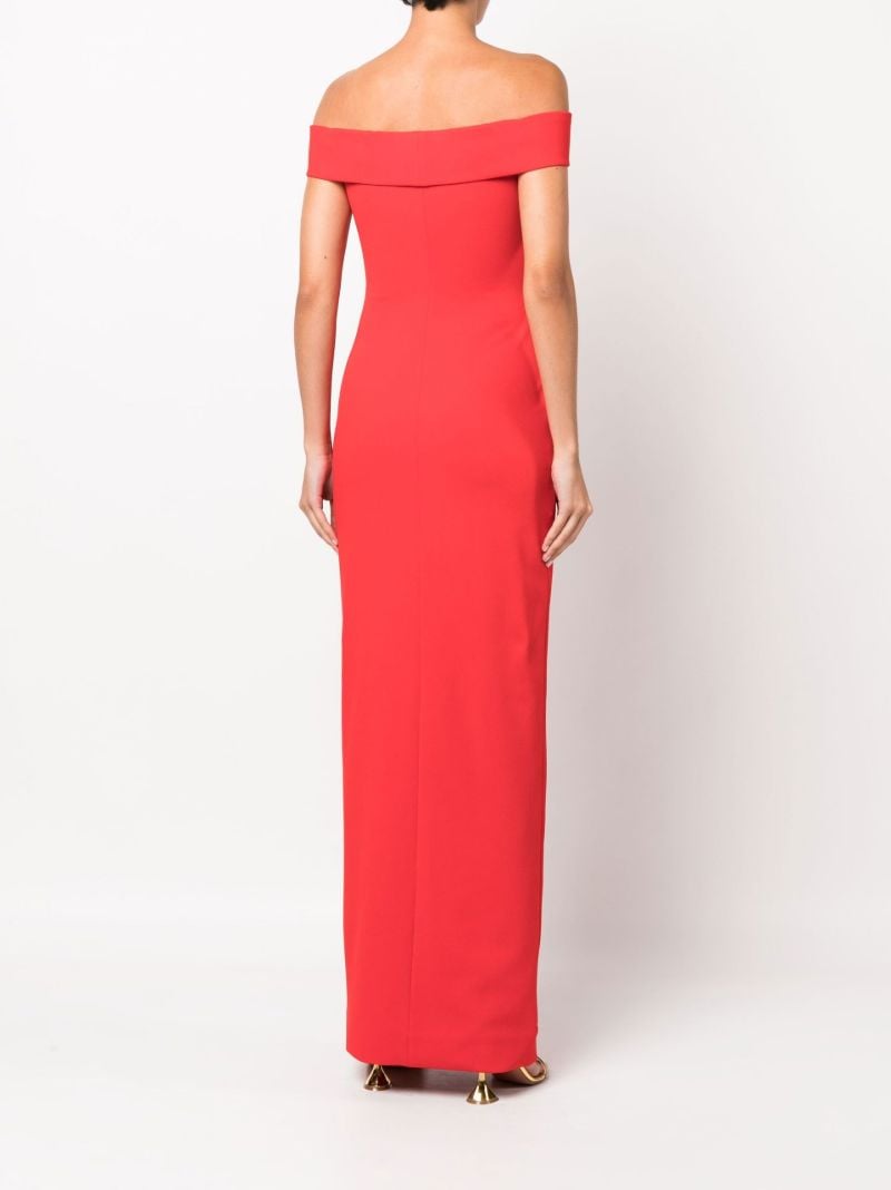 Red Martina Off-the-shoulder Maxi Dress