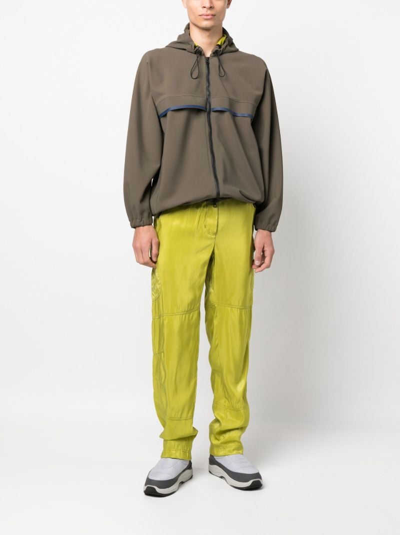 Green Bonded Hooded Windbreaker