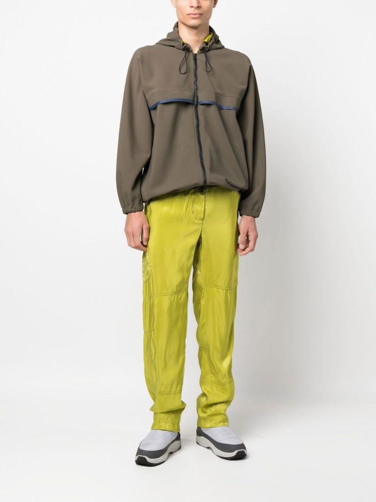 Green Bonded Hooded Windbreaker