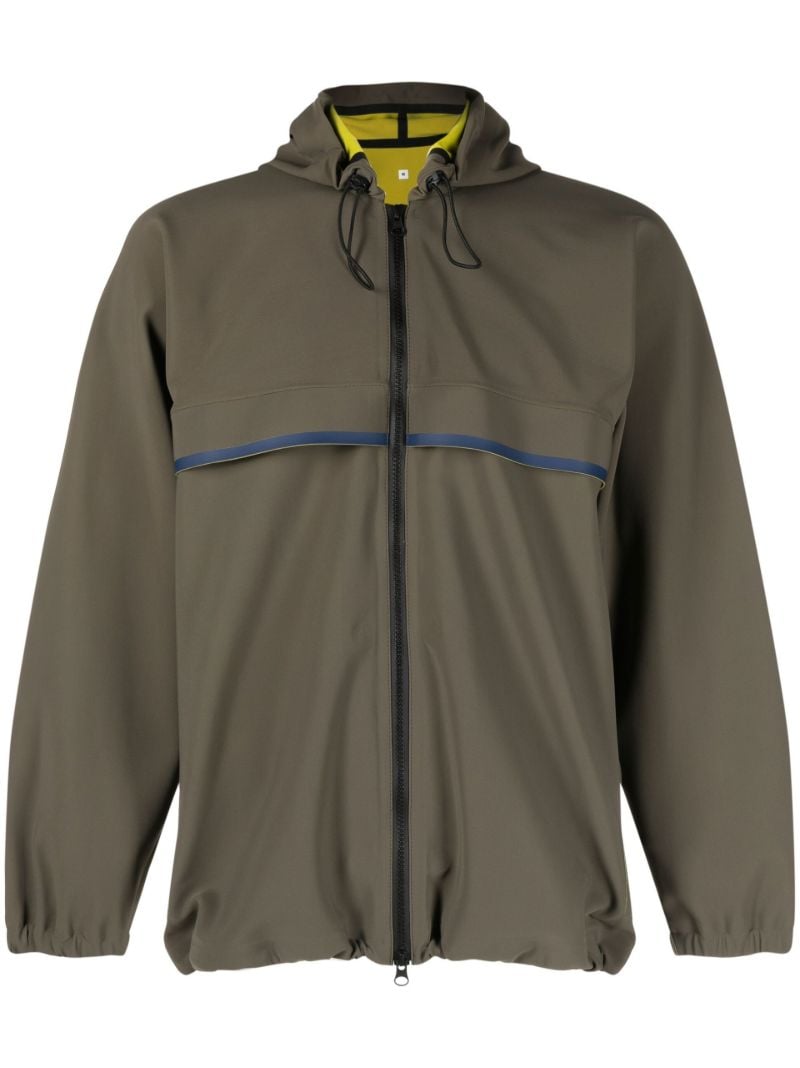 Green Bonded Hooded Windbreaker