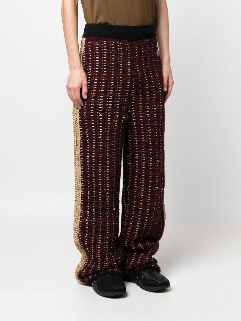 Brown Logo Patch Side Stripe Trousers