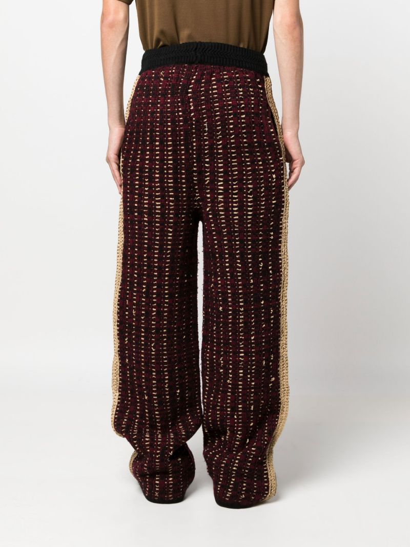 Brown Logo Patch Side Stripe Trousers