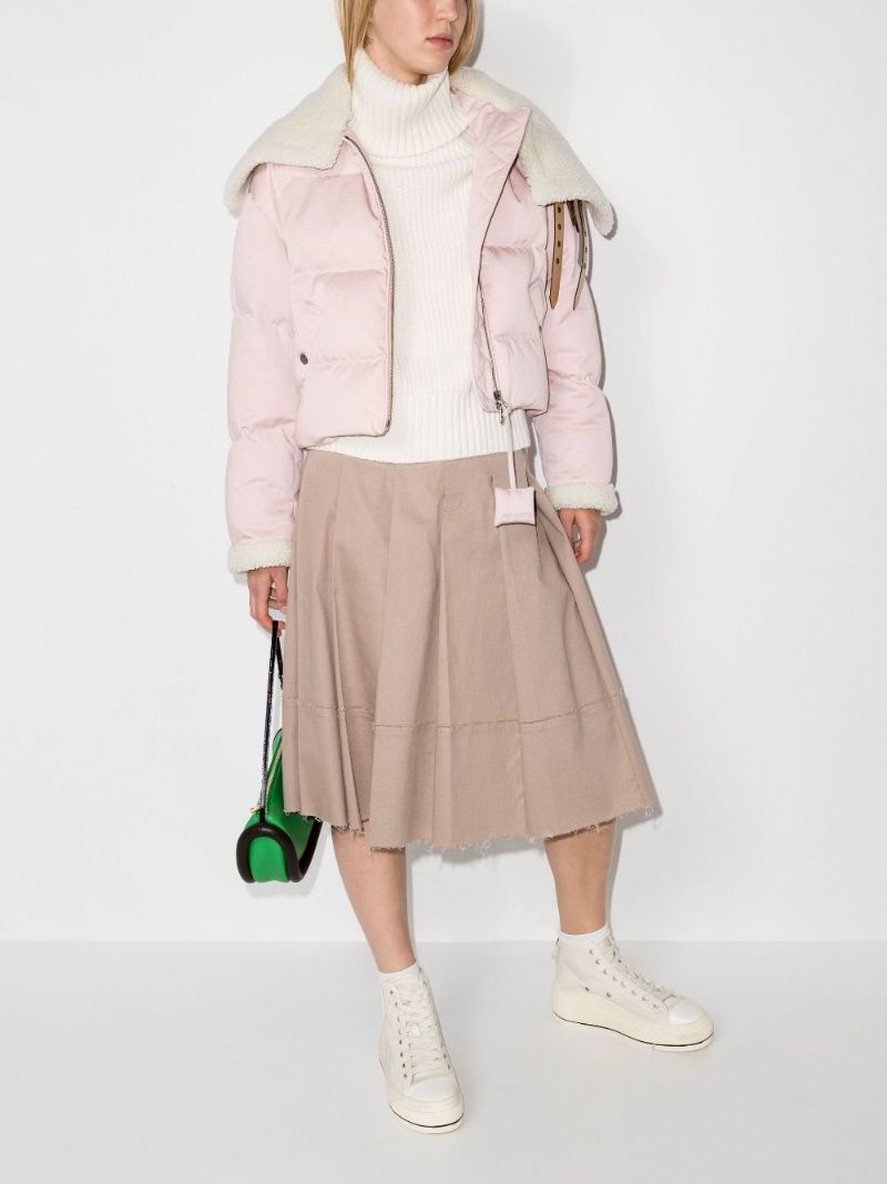 1 Moncler Jw Anderson Pink Penygarder Denim Puffer Jacket