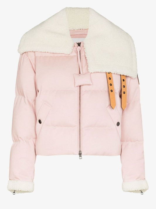 1 Moncler Jw Anderson Pink Penygarder Denim Puffer Jacket