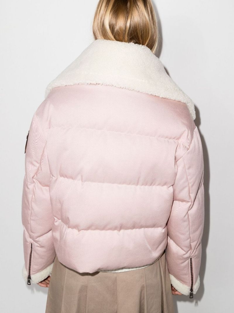 1 Moncler Jw Anderson Pink Penygarder Denim Puffer Jacket