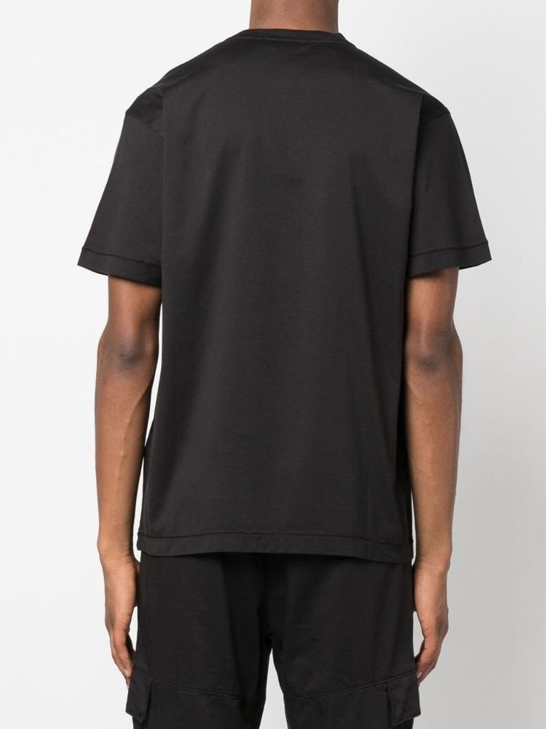 Black Logo Patch Cotton T-shirt