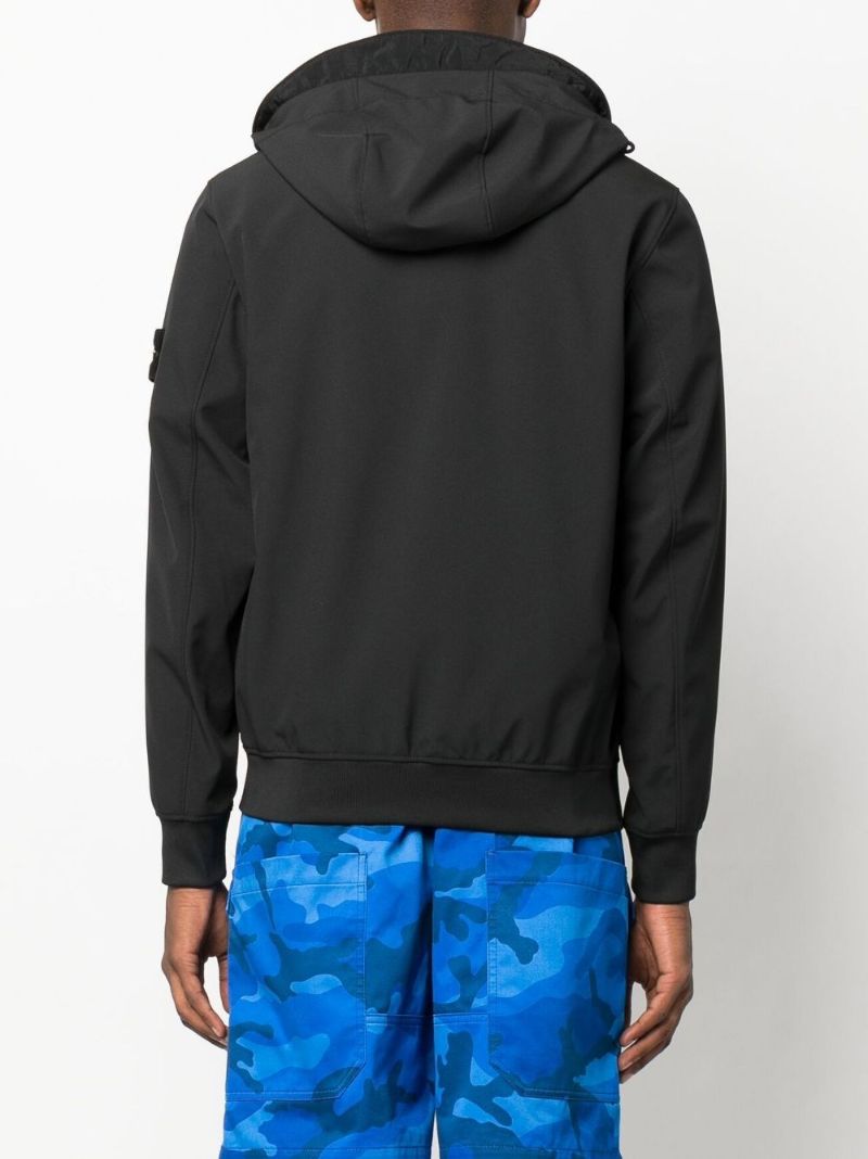 Black Soft Shell Hooded Jacket