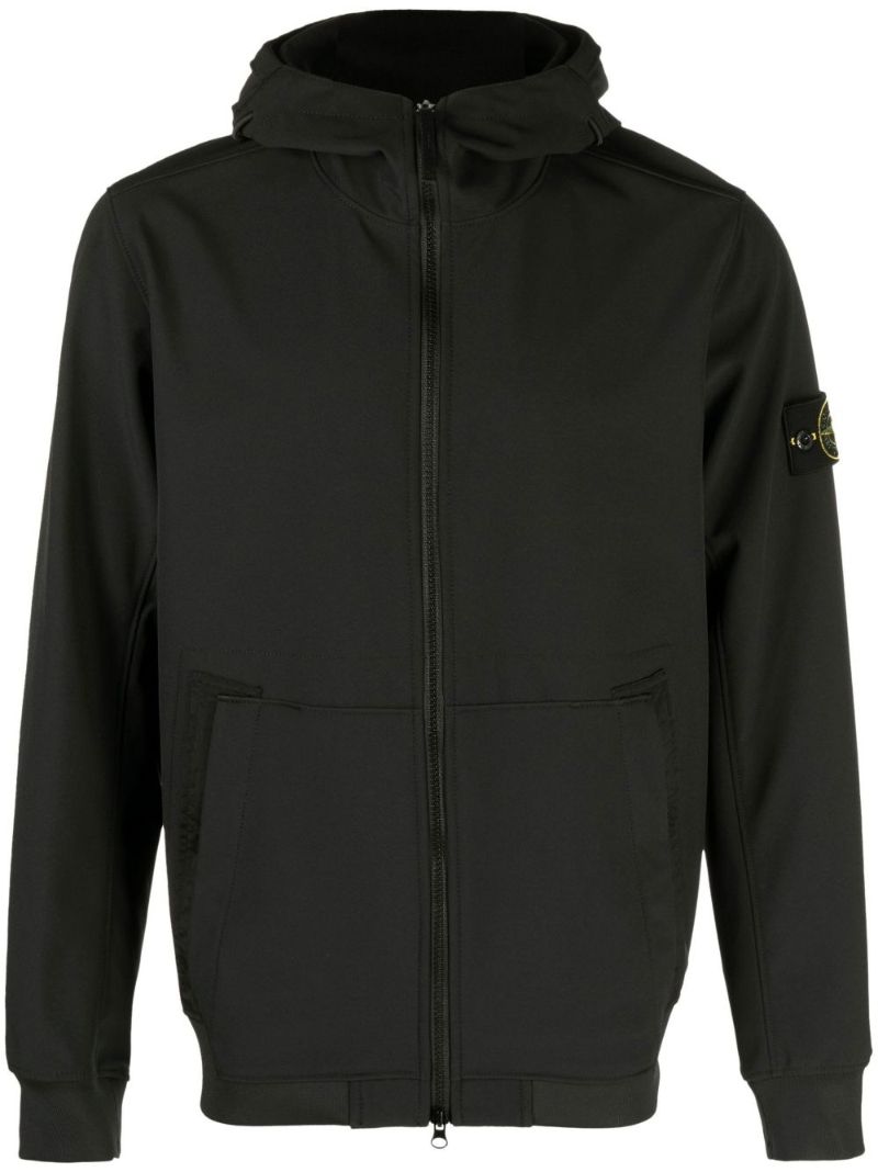 Black Soft Shell Hooded Jacket