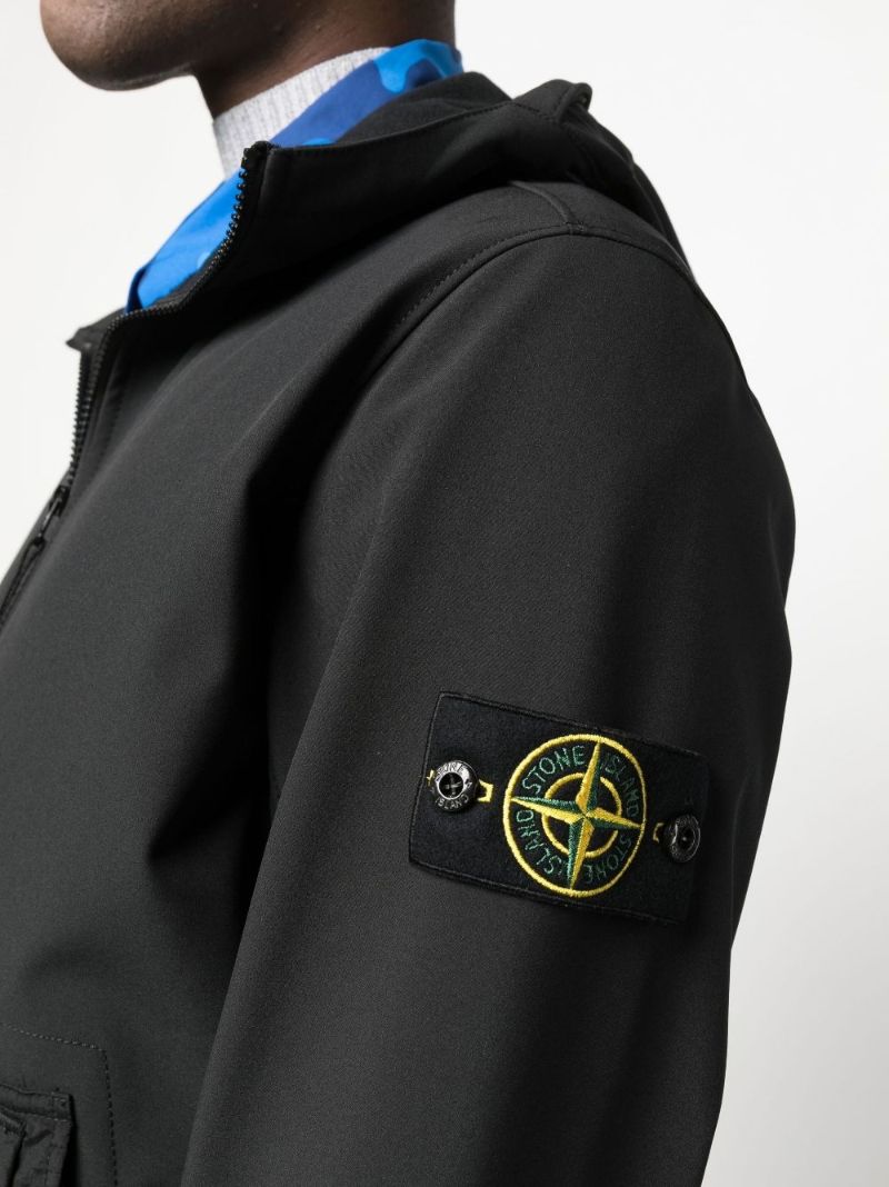 Black Soft Shell Hooded Jacket