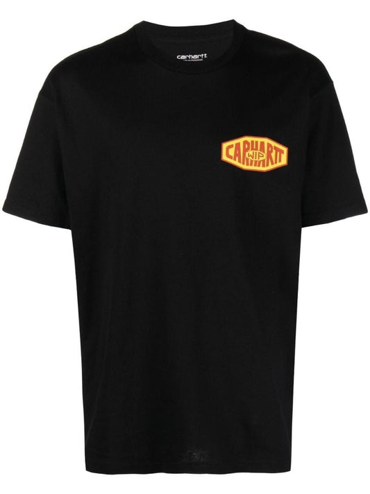 Black New Tools Cotton T-shirt