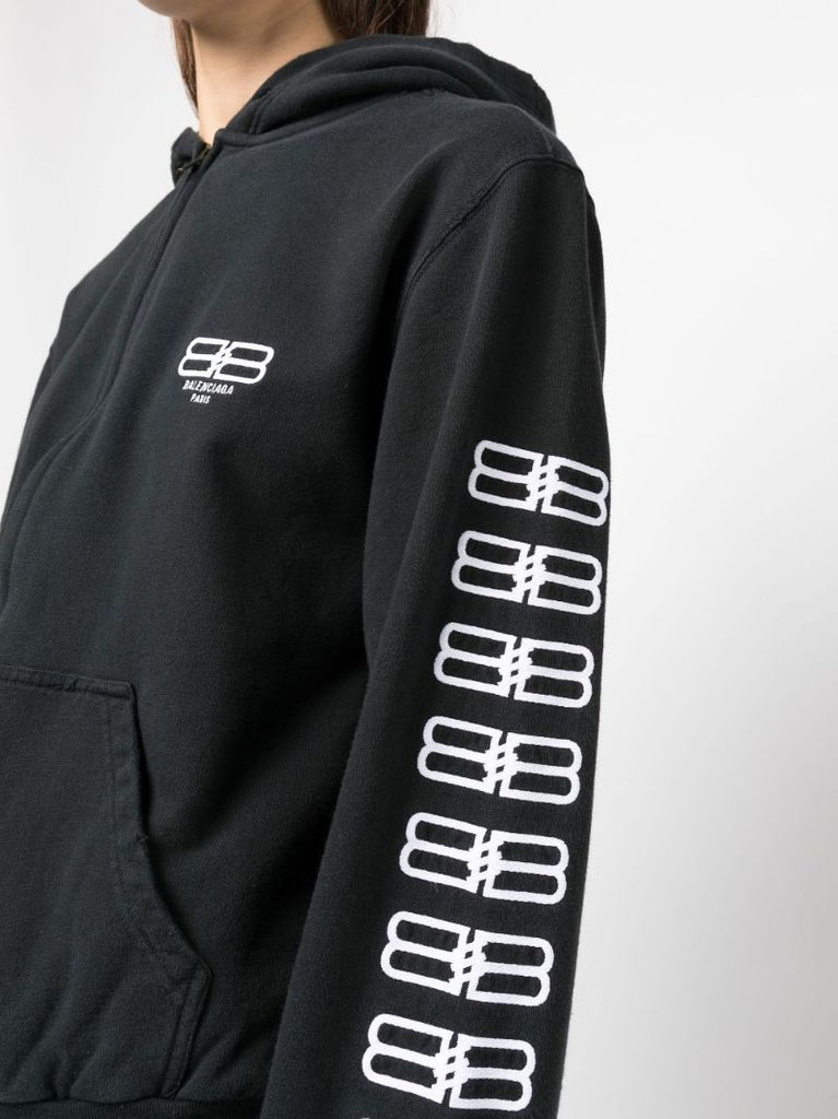 Black Bb Paris Icon Cotton Hoodie