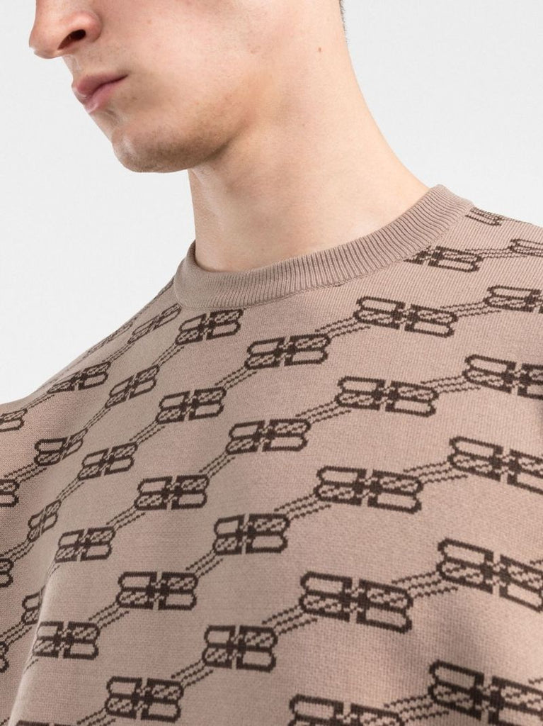 Neutral Bb Monogram Sweater