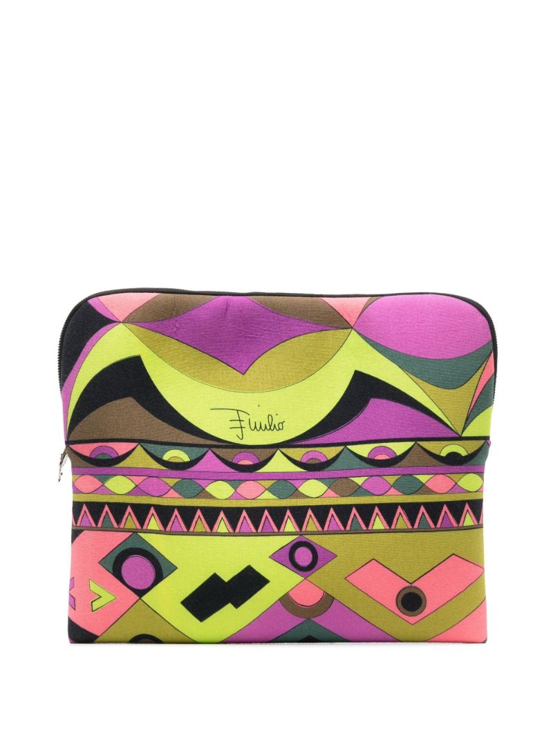 Purple Rombi Print Laptop Case