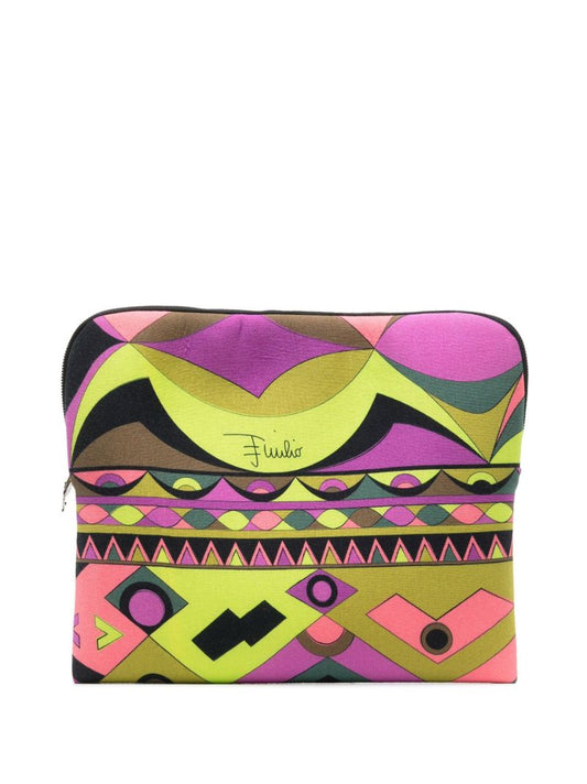 Purple Rombi Print Laptop Case