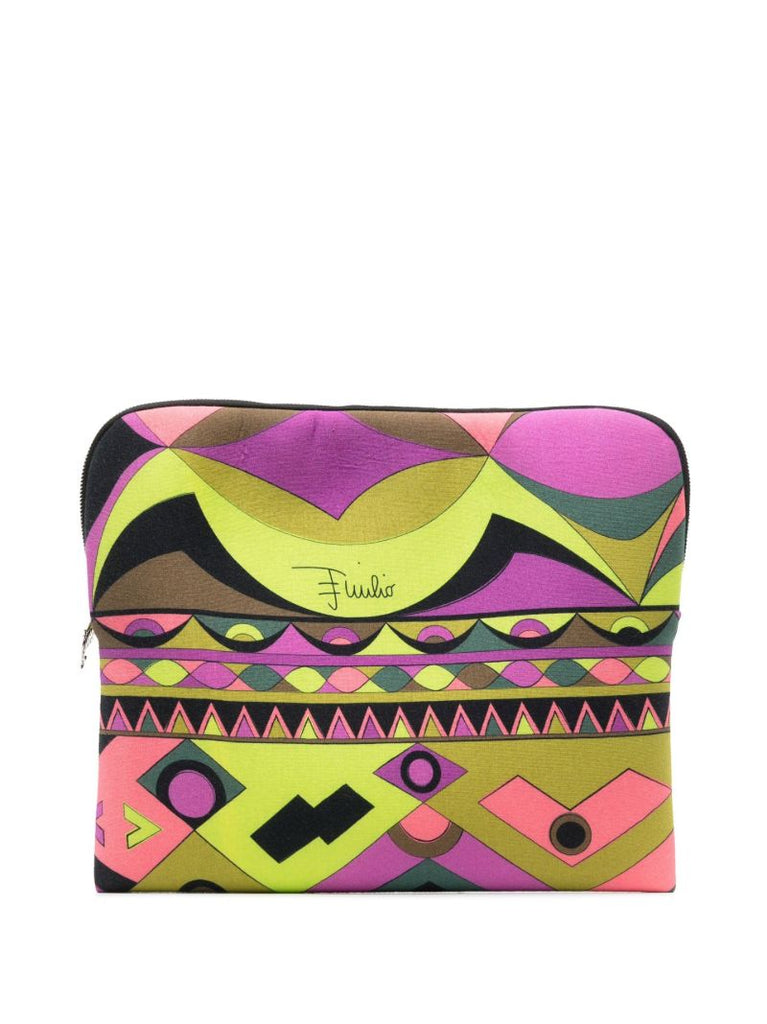 Purple Rombi Print Laptop Case