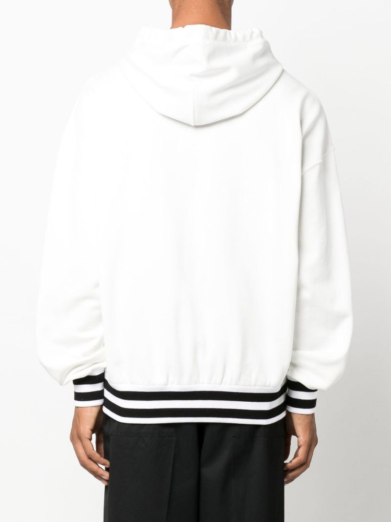 White Logo AppliquÃ_x0083_Â© Varsity Hoodie