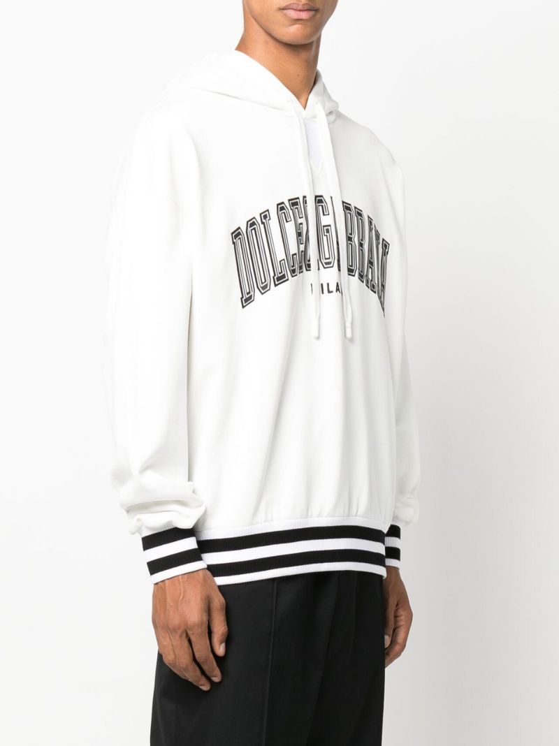 White Logo AppliquÃ_x0083_Â© Varsity Hoodie