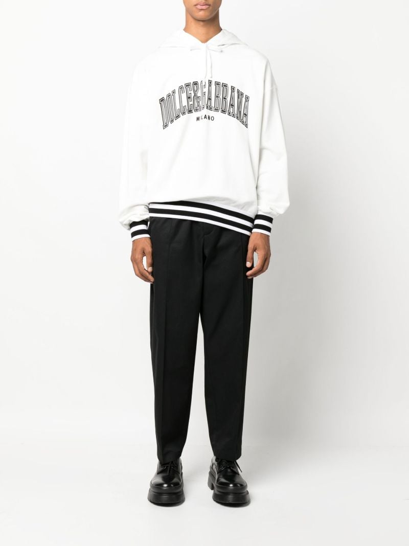 White Logo AppliquÃ_x0083_Â© Varsity Hoodie