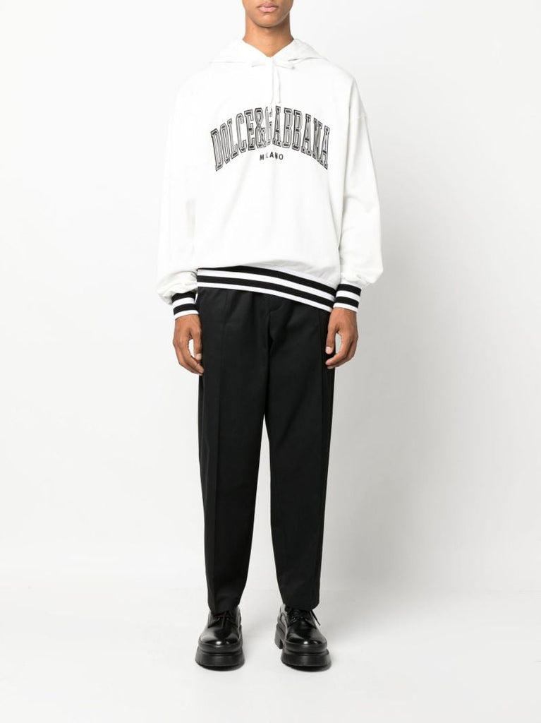White Logo AppliquÃ_x0083_Â© Varsity Hoodie