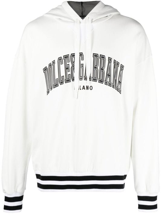 White Logo AppliquÃ_x0083_Â© Varsity Hoodie
