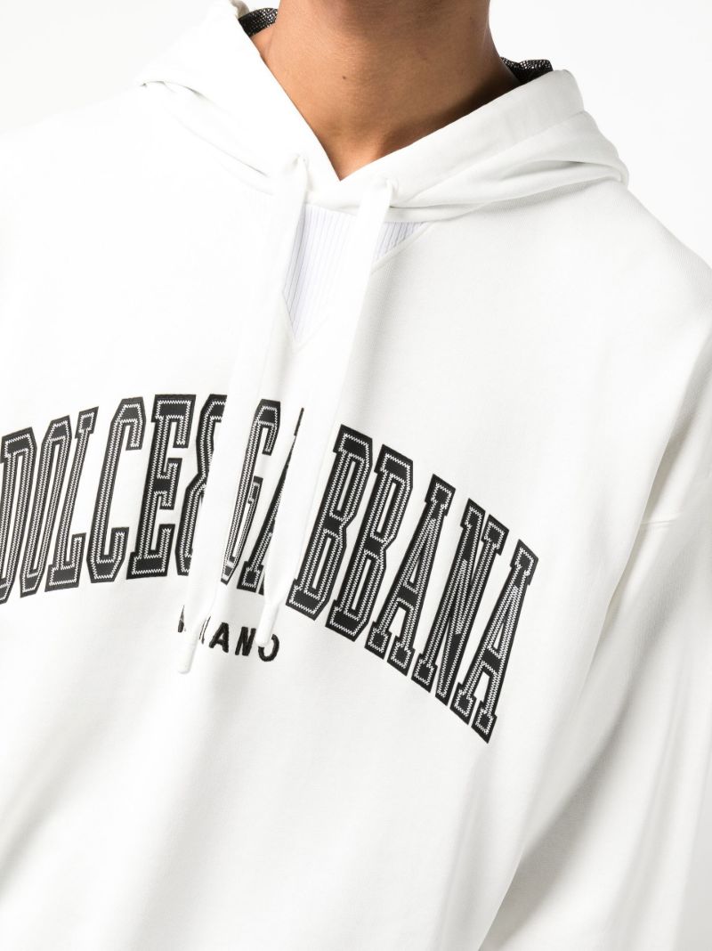 White Logo AppliquÃ_x0083_Â© Varsity Hoodie