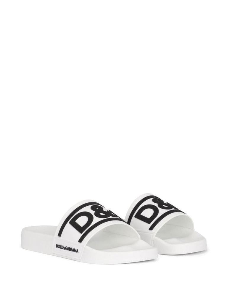 White Dg Rubber Slides