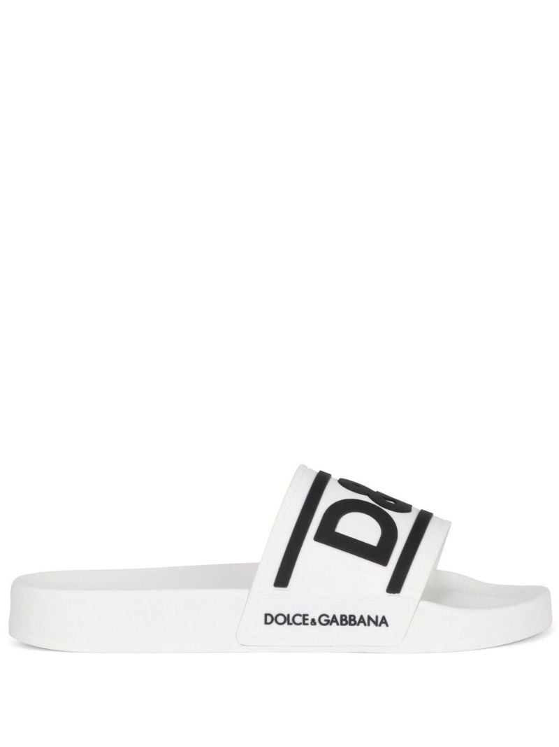 White Dg Rubber Slides