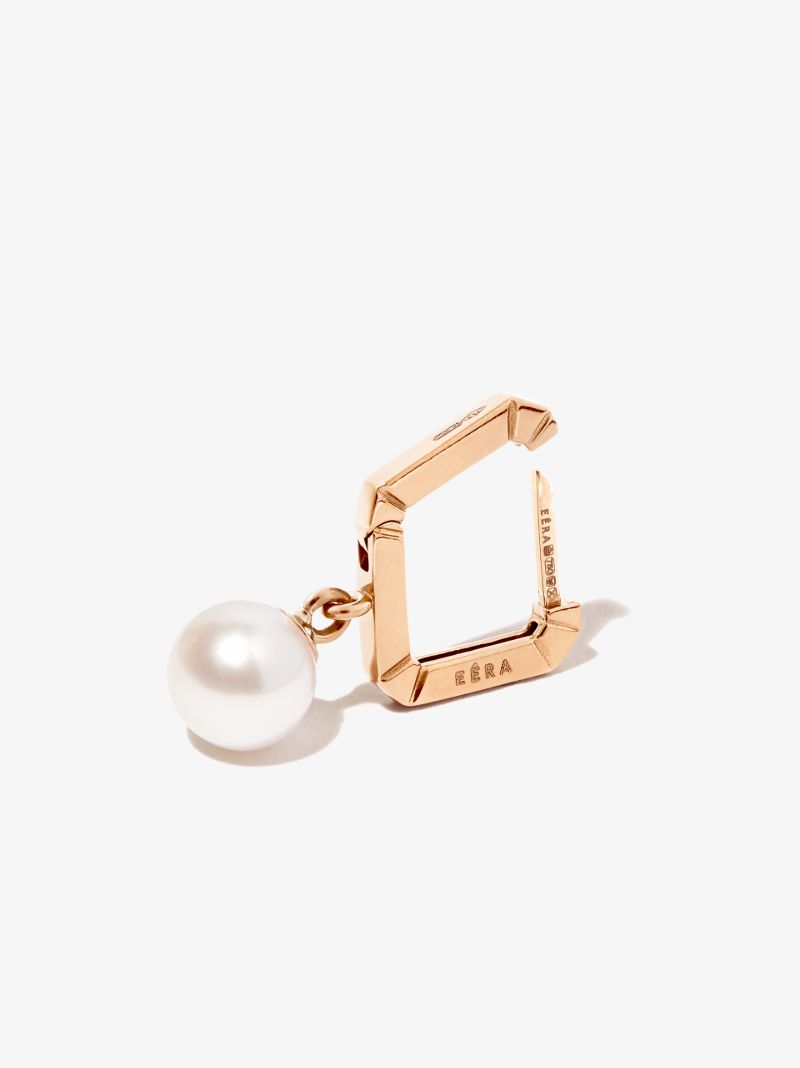 18k Yellow Gold Pearl Drop Earring