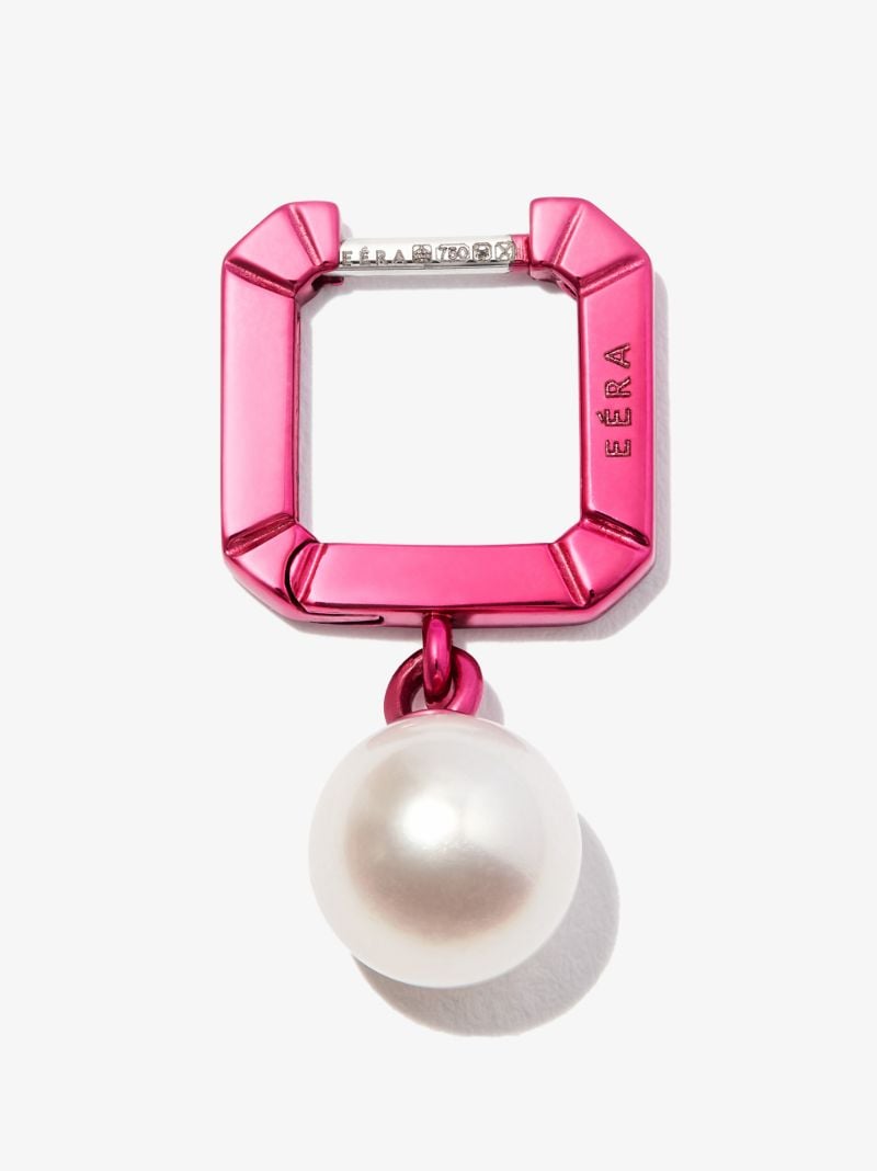 18k White Gold Pearl Drop Earring