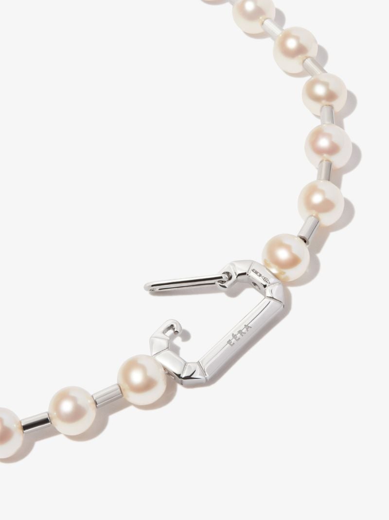 18k White Gold Vita Pearl Diamond Necklace