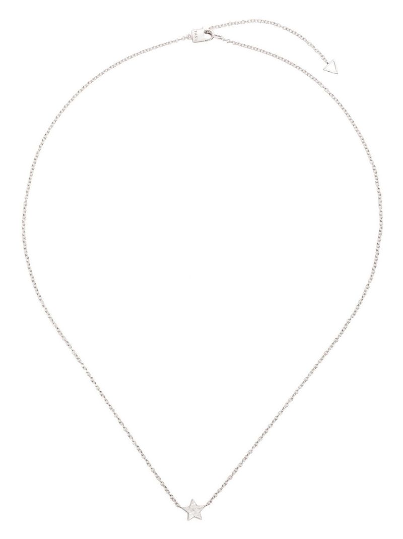 18k White Gold Star Diamond Necklace