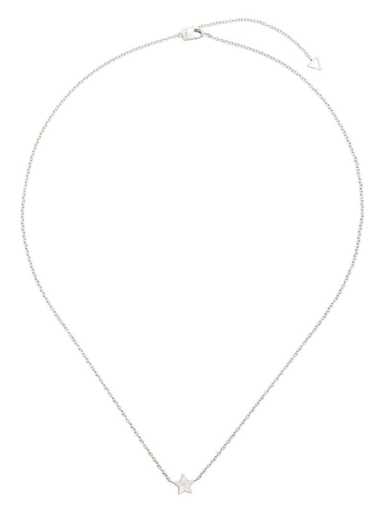 18k White Gold Star Diamond Necklace