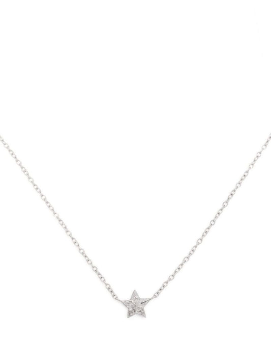18k White Gold Star Diamond Necklace