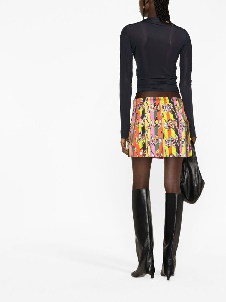 Pink Girandole Print Mini Skirt