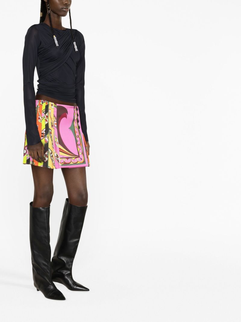 Pink Girandole Print Mini Skirt