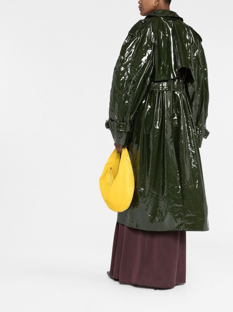 Green Vinyl Trench Coat