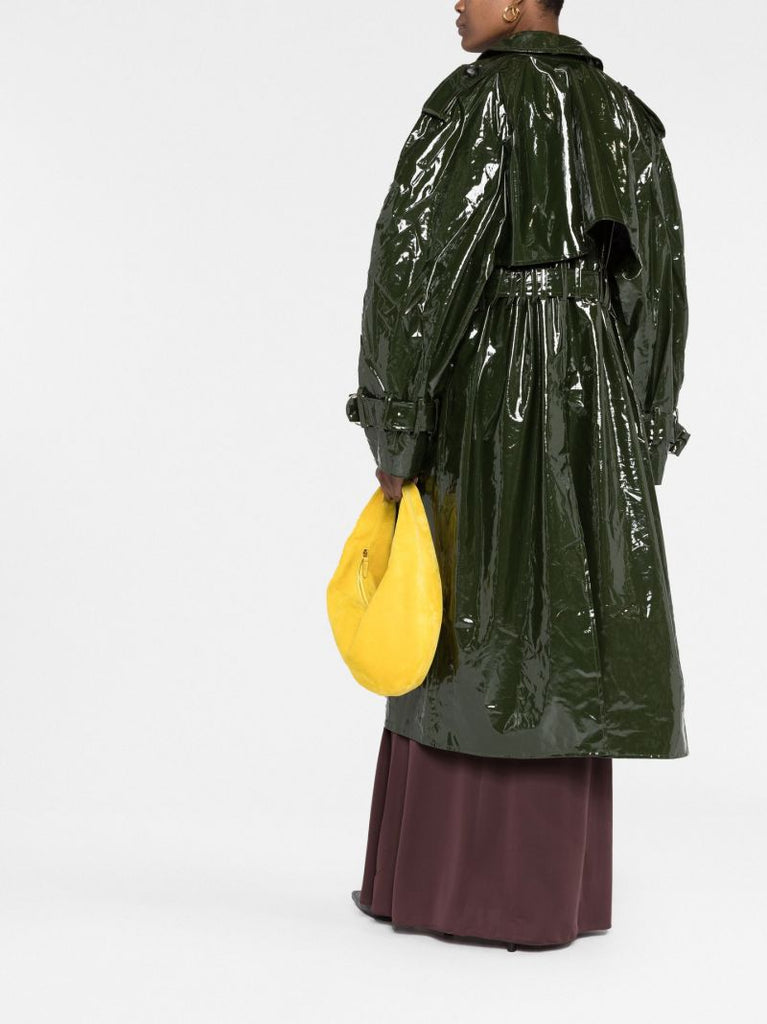 Green Vinyl Trench Coat