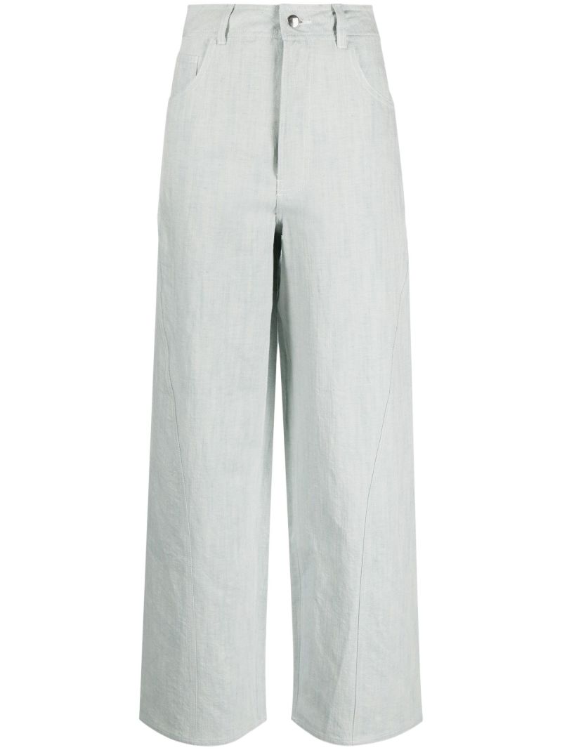 Blue Wide-leg Jeans