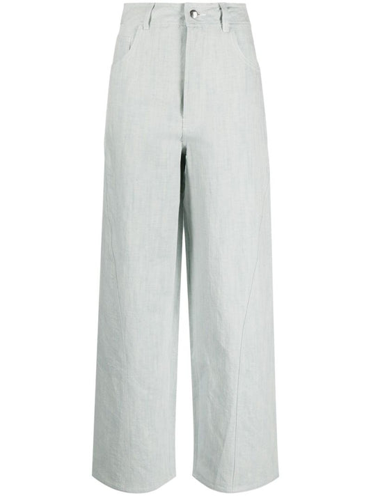 Blue Wide-leg Jeans