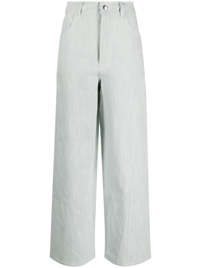 Blue Wide-leg Jeans