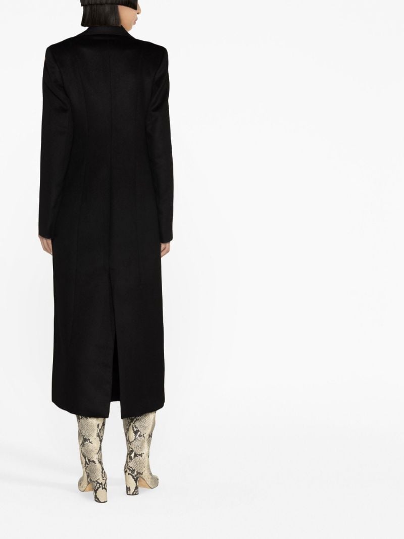 Black Single-breasted Wool Coat