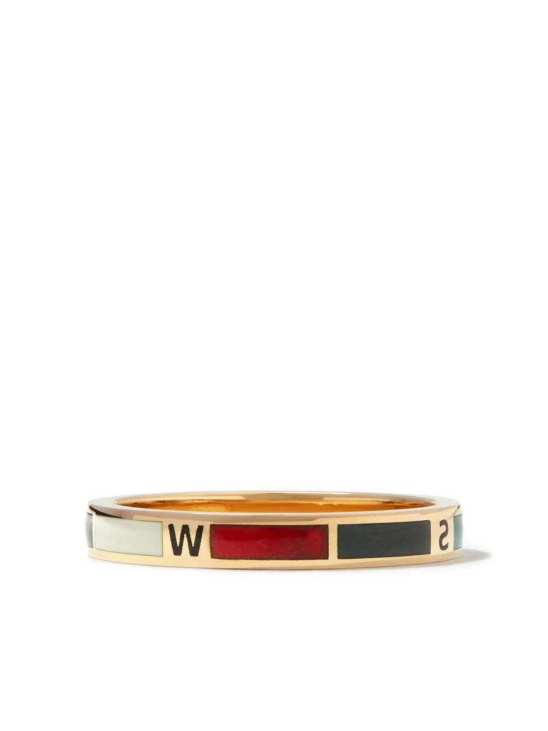 18k Yellow Gold Internal Compass Ring
