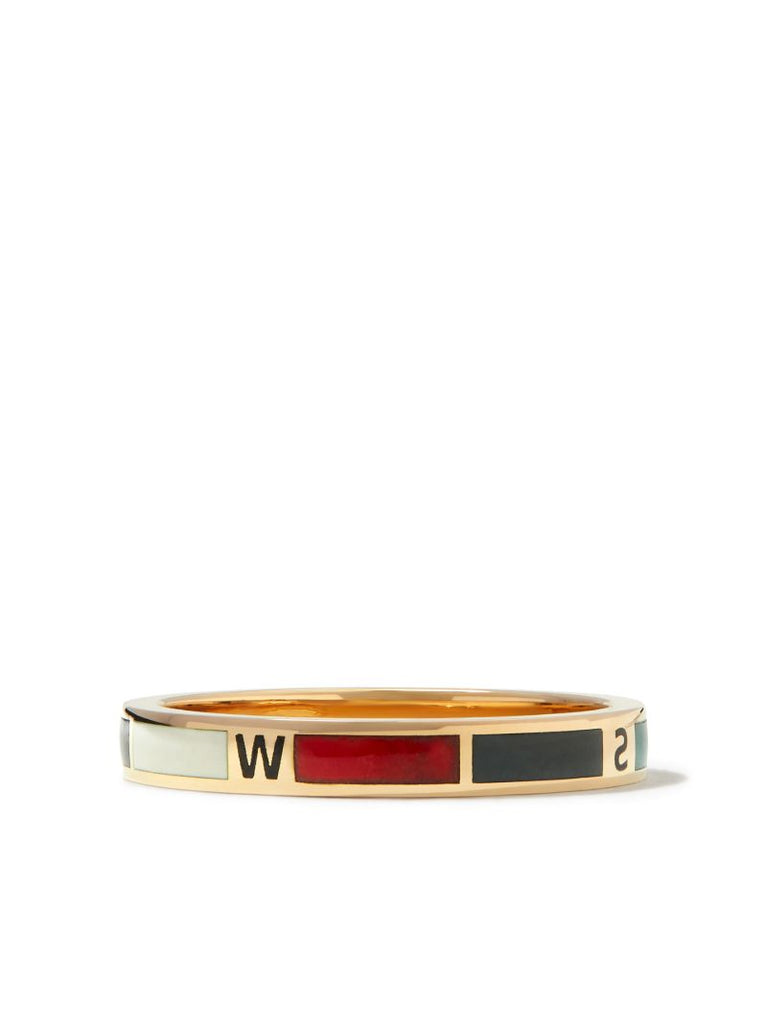 18k Yellow Gold Internal Compass Ring