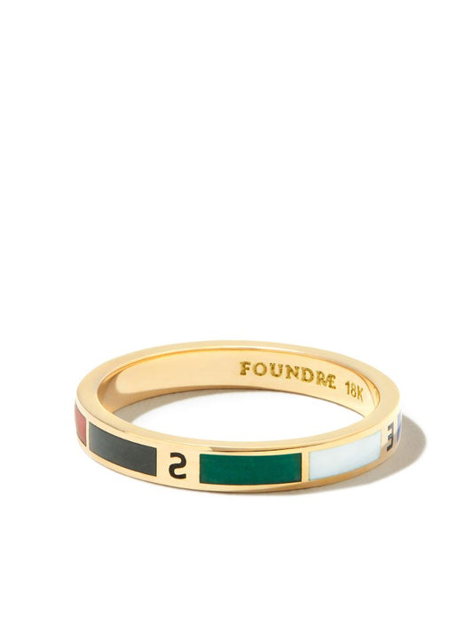 18k Yellow Gold Internal Compass Ring