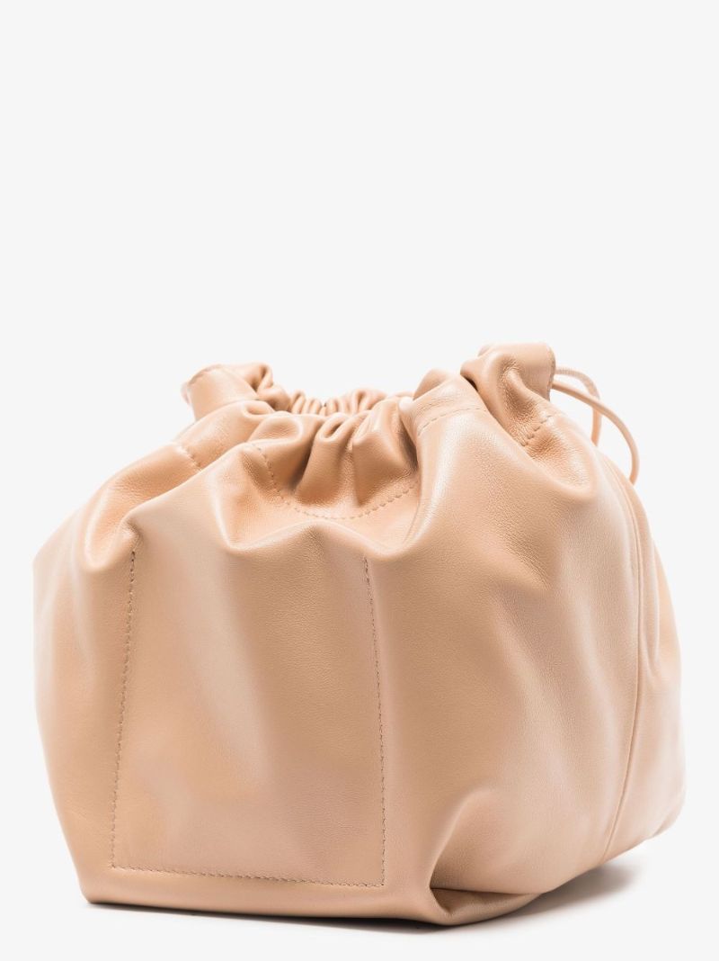 Neutral Dumpling Leather Shoulder Bag