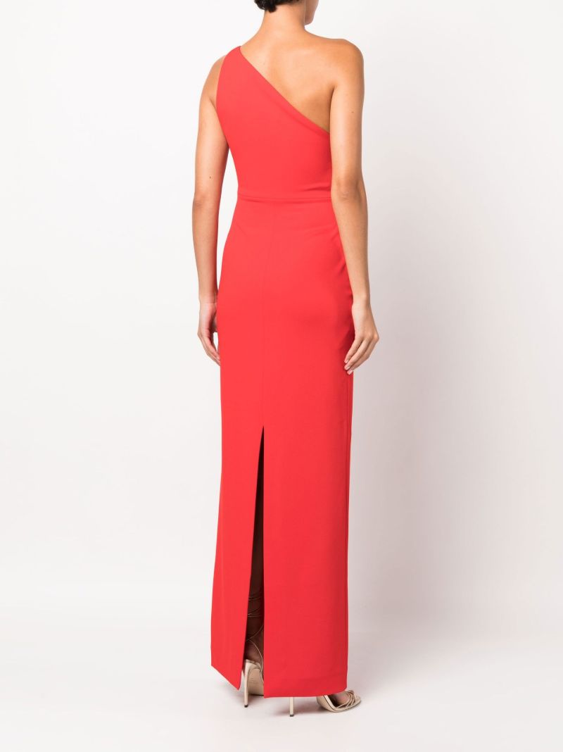 Red Nadine One Shoulder Evening Gown
